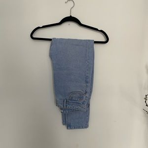 Light blue denim mom jeans